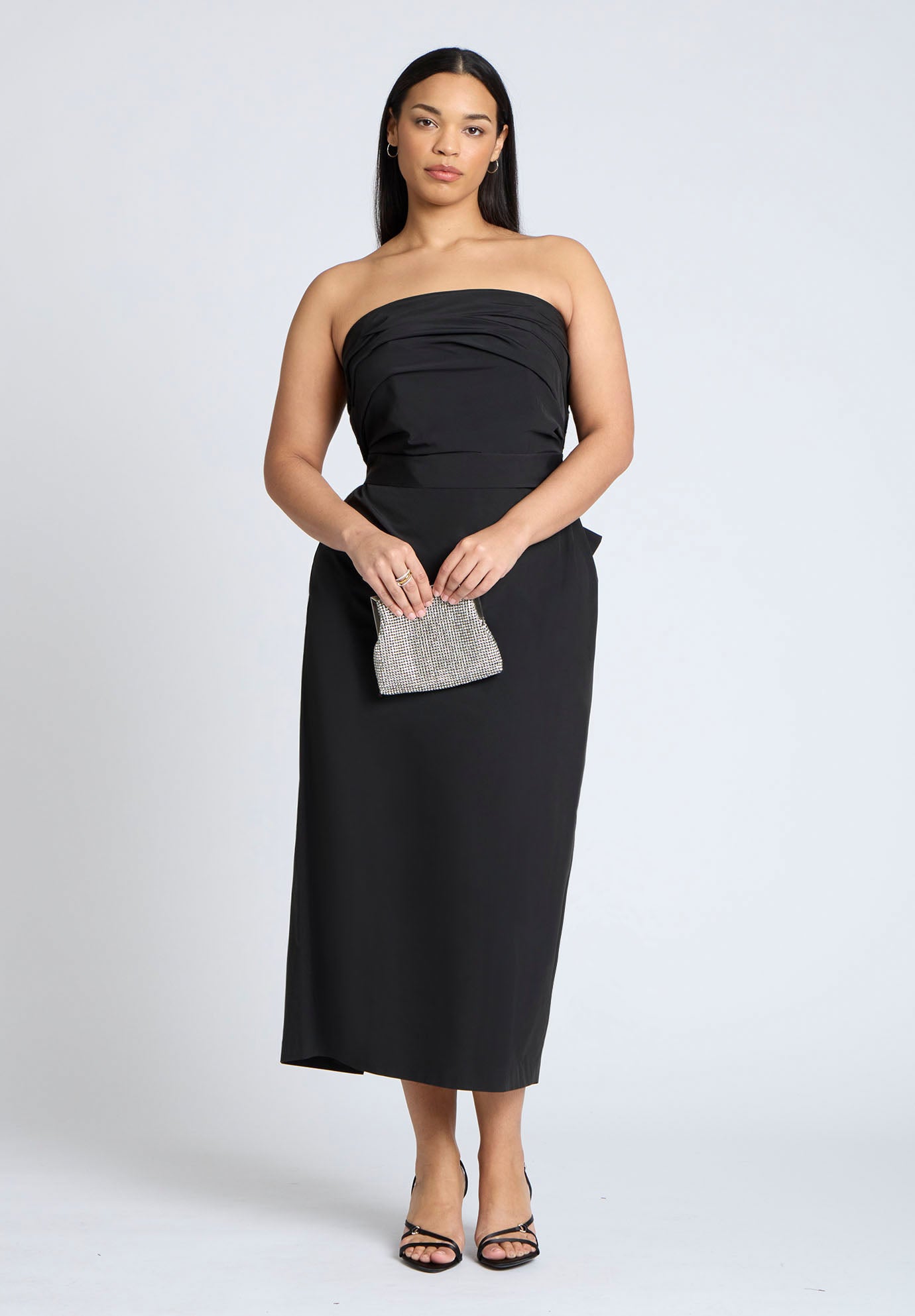 Pleated Bodice Bow Detail Dress image number 3