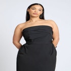 Pleated Bodice Bow Detail Dress image number null