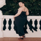 Pleated Bodice Bow Detail Dress image number null