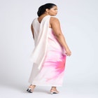 One Shoulder Floral Cape Dress image number null