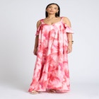 Strap Detail Trapeze Gown image number null