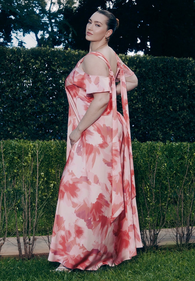 Strap Detail Trapeze Gown image number null