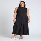 Chiffon Godet Maxi Dress image number null