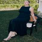 Chiffon Godet Maxi Dress image number null