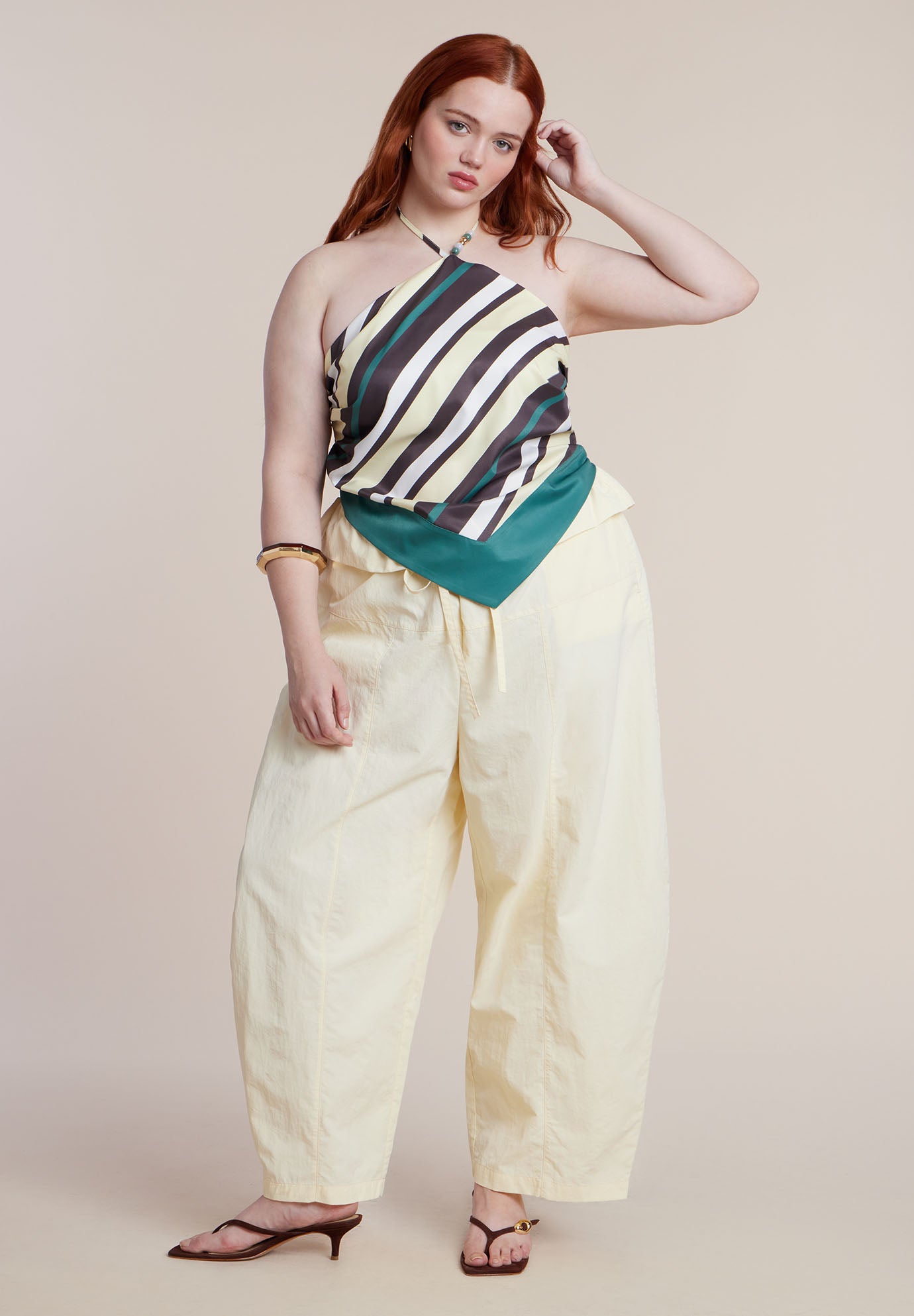 Foldover Tie Waist Pant image number 1