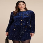 Sequin Velvet Jacket image number null