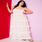 Eyelet Tiered Maxi Dress image number null