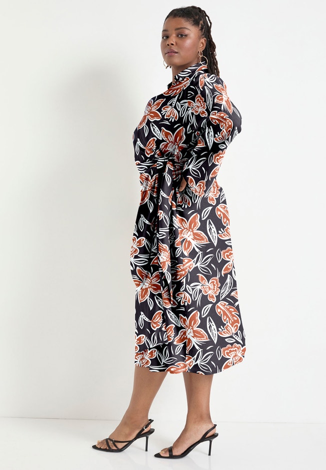 Midi Wrap Dress image number null