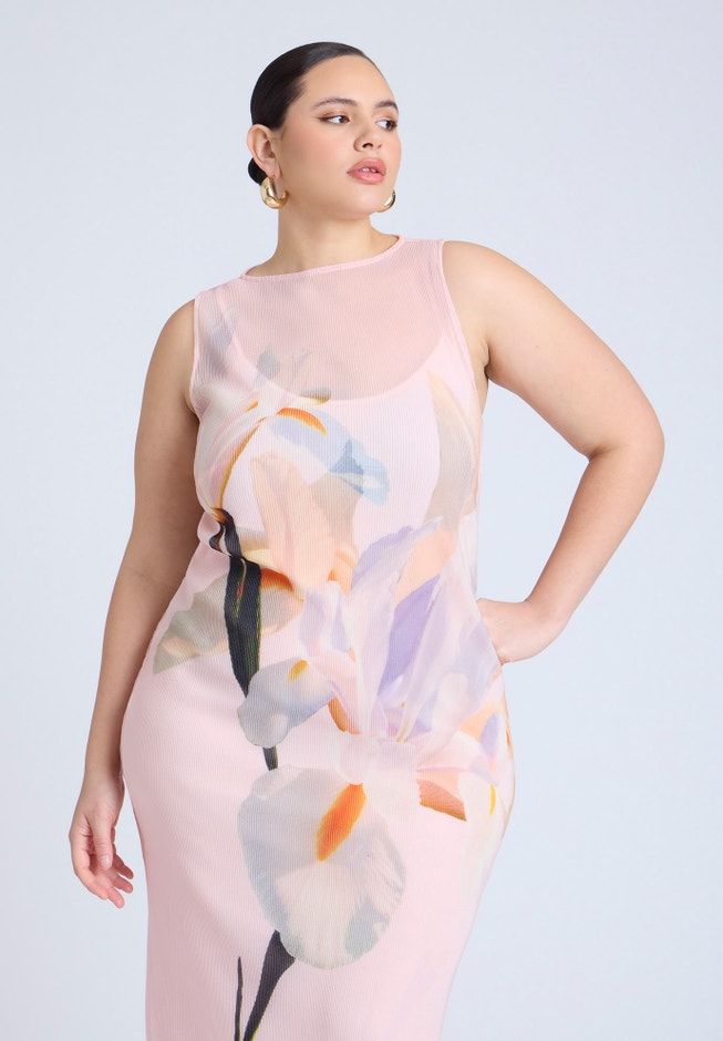 Pleated Chiffon Dress image number 3