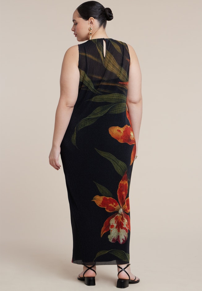  Pleated Chiffon Dress  image number 4