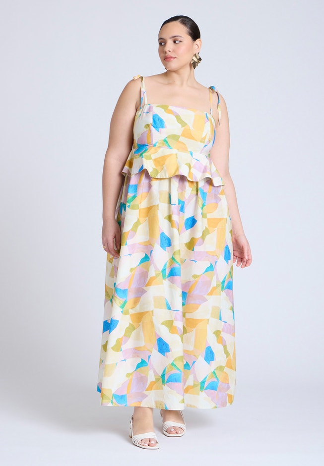 Empire Waist Poplin Maxi Dress  image number 1