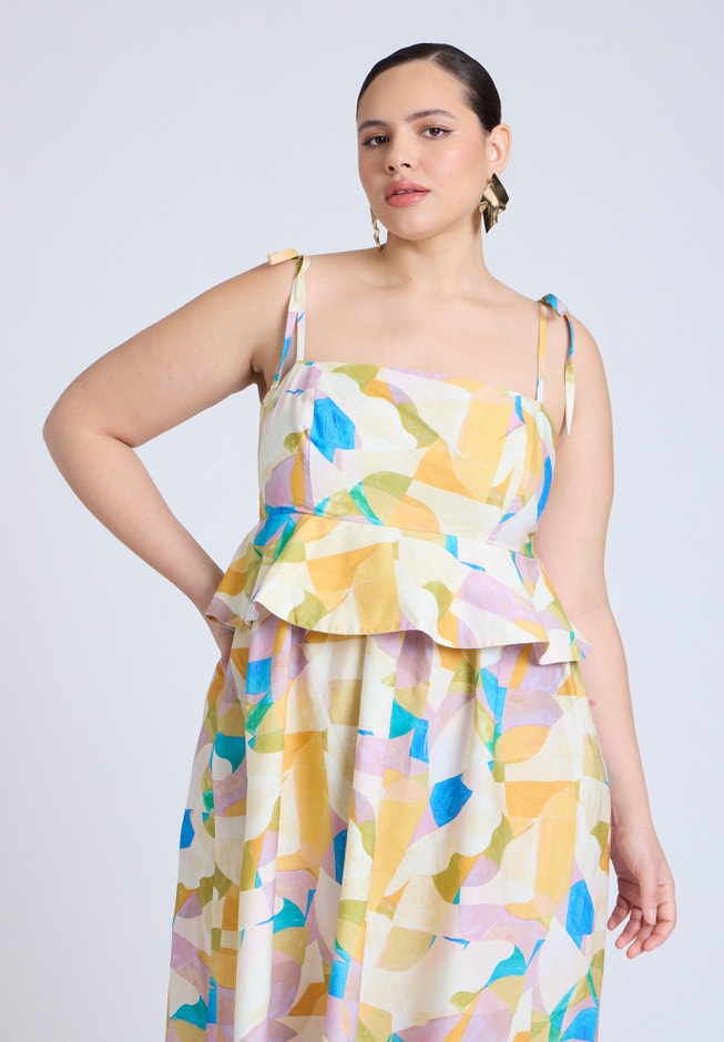 Empire Waist Poplin Maxi Dress  image number 4