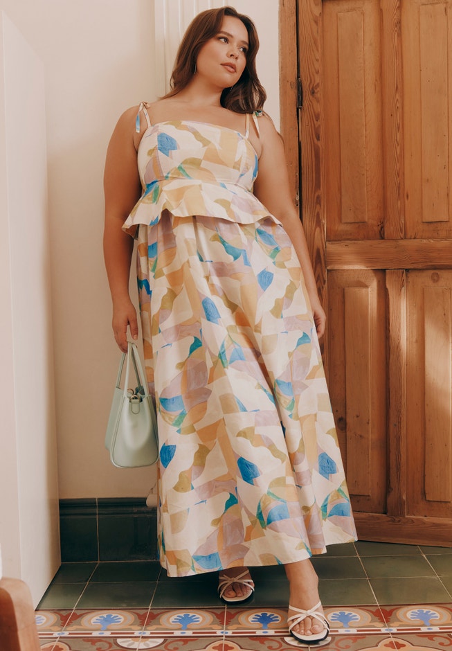 Empire Waist Poplin Maxi Dress  image number 0