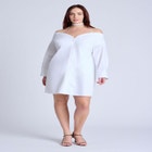  Off The Shoulder Poplin Mini Dress  image number null