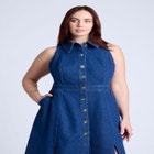  Sleeveless Denim Midi Dress  image number null