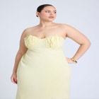  Cup Detail Poplin Column Dress  image number null