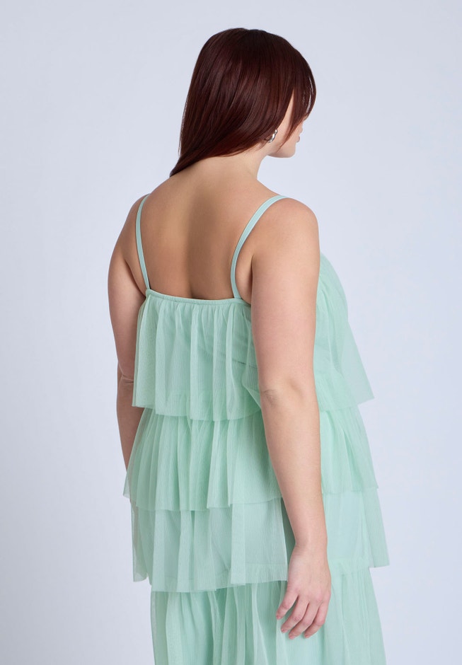Tulle Ruffle Cami image number null