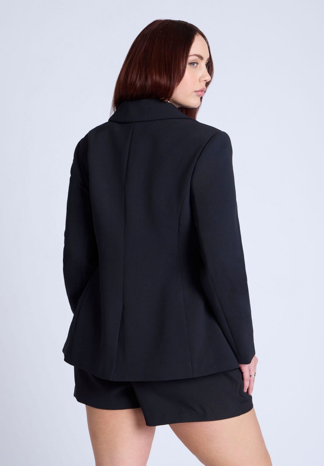 Fitted High Neckline Blazer  image number 2