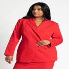 Asym Closure Stretch Blazer image number null