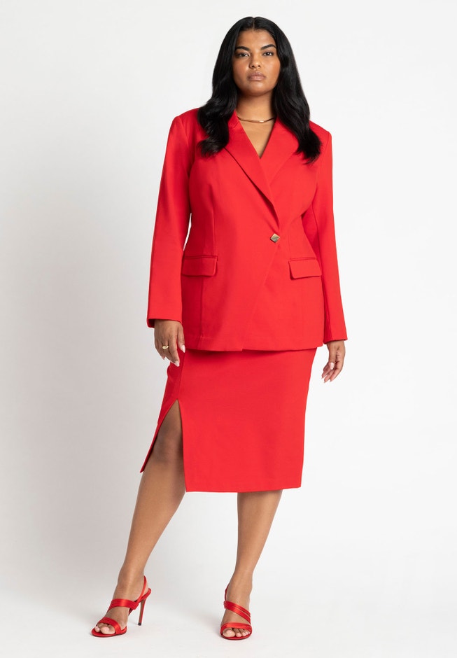 Asym Closure Stretch Blazer image number 4
