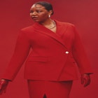 Asym Closure Stretch Blazer image number null