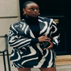 Oversized Printed Blazer image number null