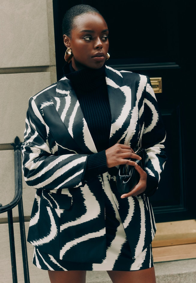 Oversized Printed Blazer image number 0