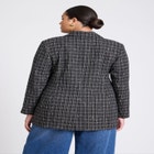 Plaid Tweed Blazer image number null