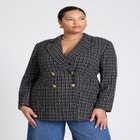 Plaid Tweed Blazer image number null