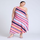  One Shoulder Multi Color Dress  image number null