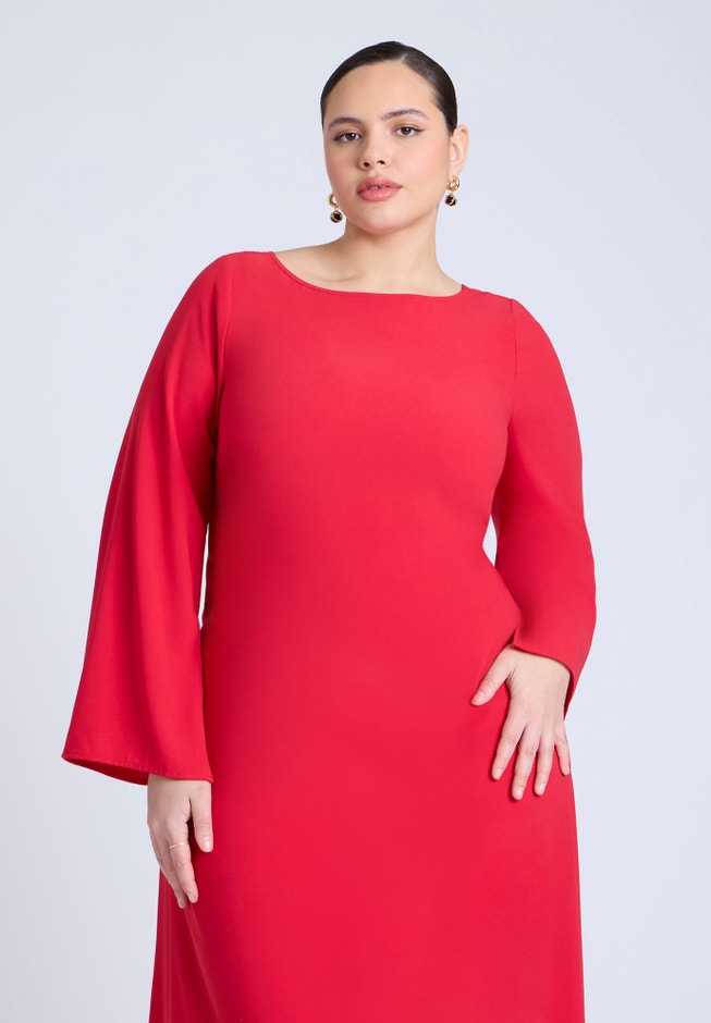 Back Drape Maxi Dress image number null