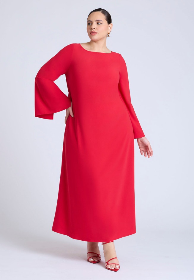 Back Drape Maxi Dress image number null