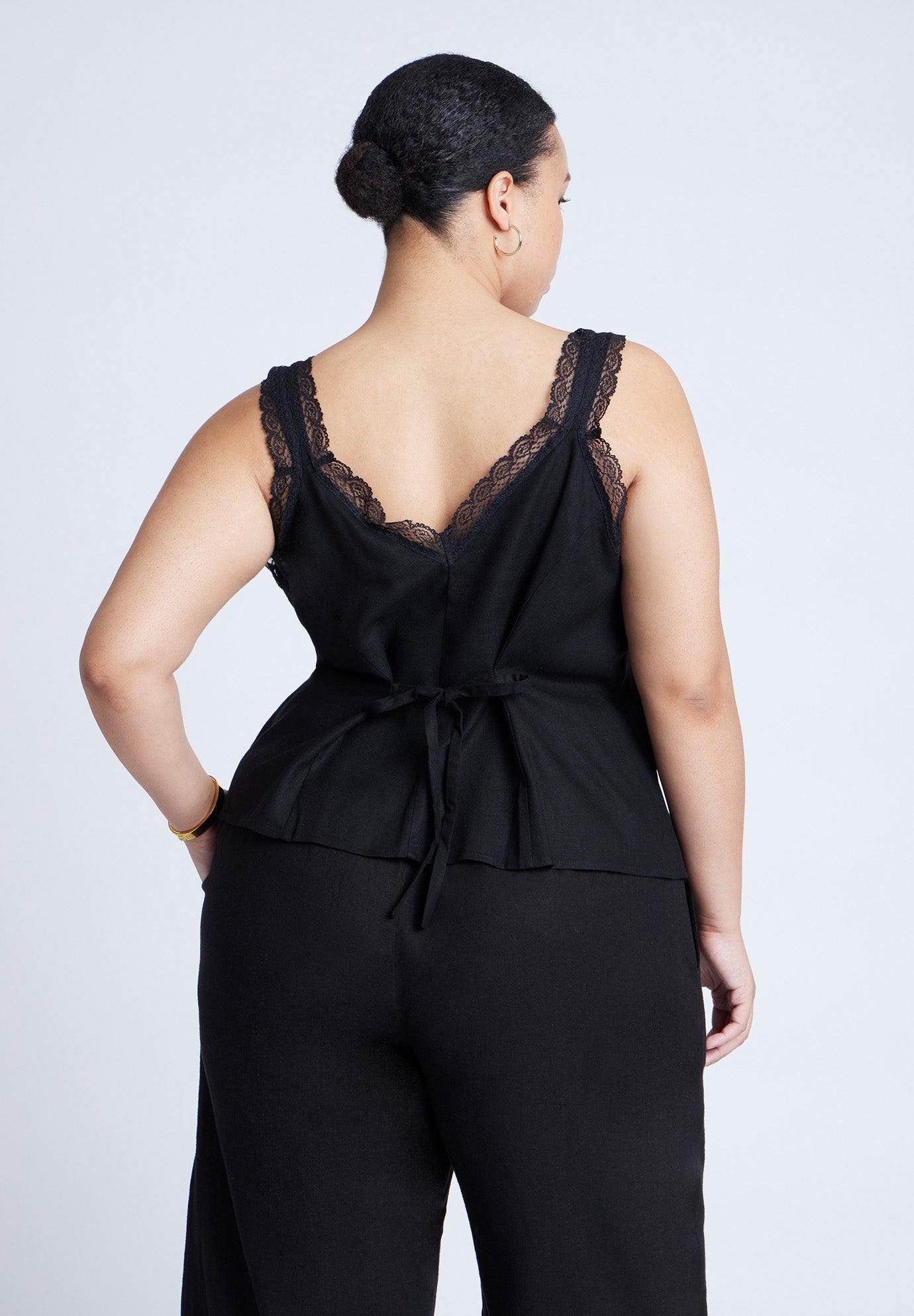 Lace Detail V-Neck Top image number 1