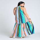 Multi Stripe Trapeze Maxi Dress image number null