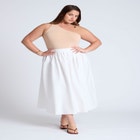 Midi Poplin Skirt image number null