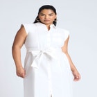 Midi Sleeveless Shirt Dress image number null