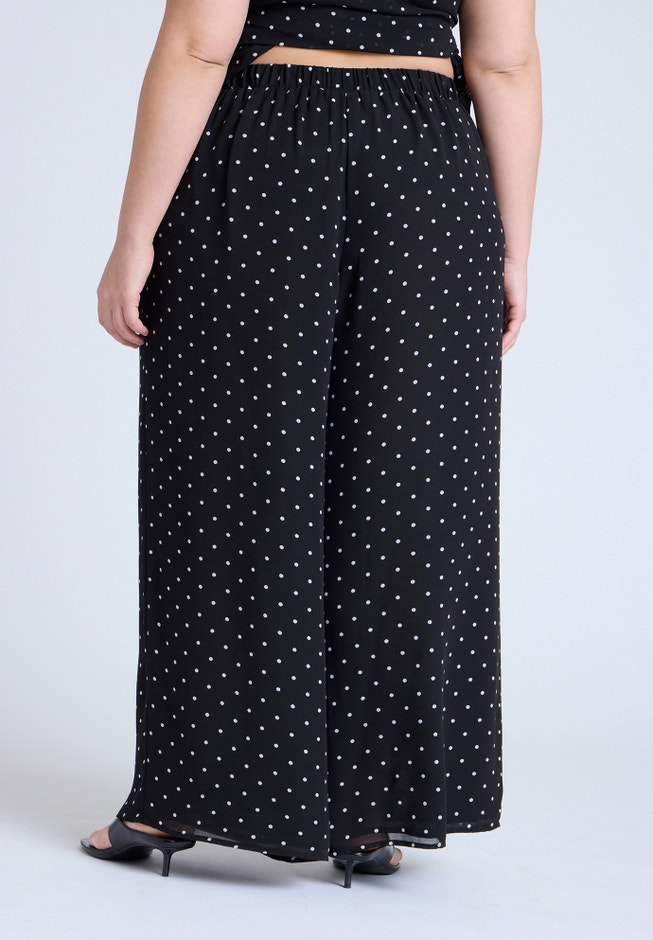 Wide Leg Polka Dot Pant ELOQUII1