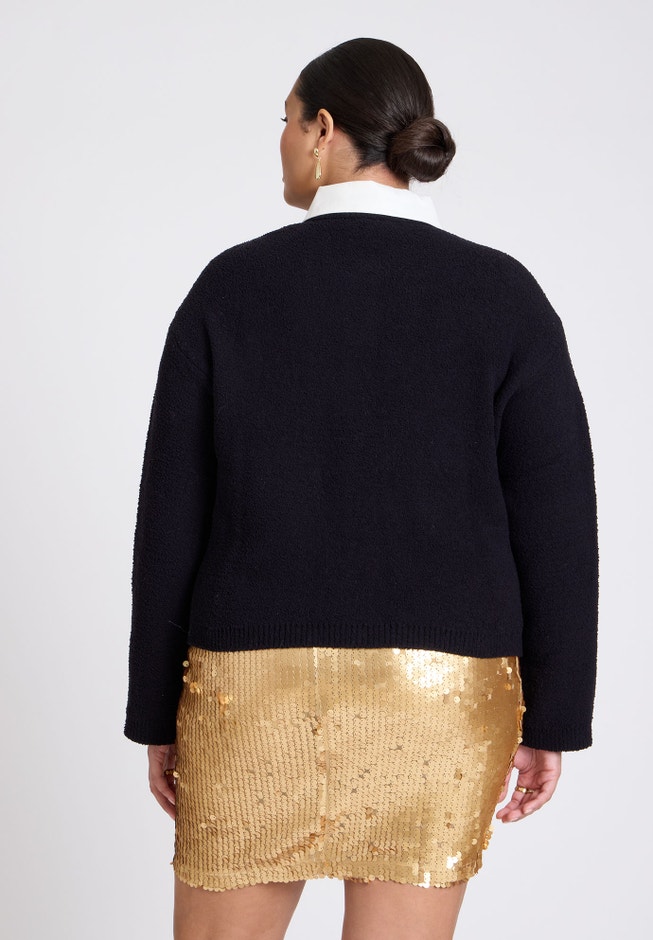 Knitted Cardigan Twofer Jacket image number 1