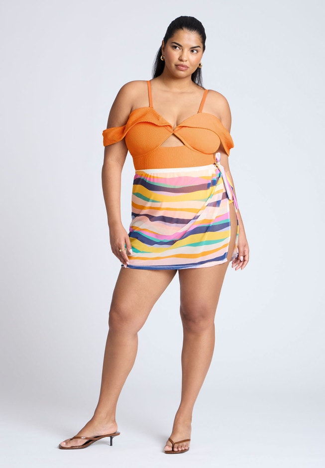 Mesh Mini Skirt Cover-Up image number 1