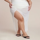 Mesh Maxi Asym Skirt Coverup image number null