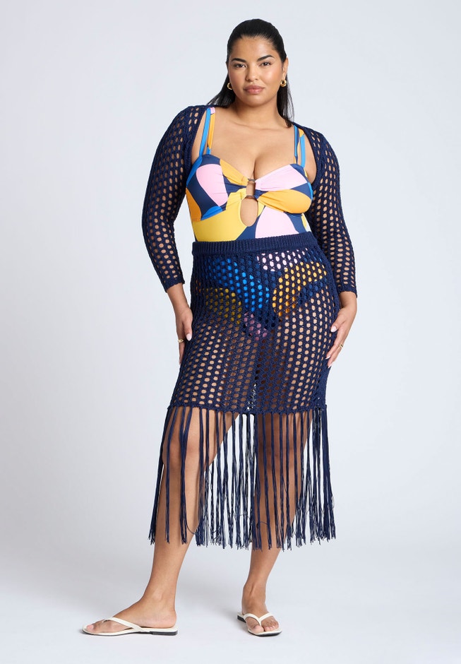 Crochet Skirt With Fringe image number null