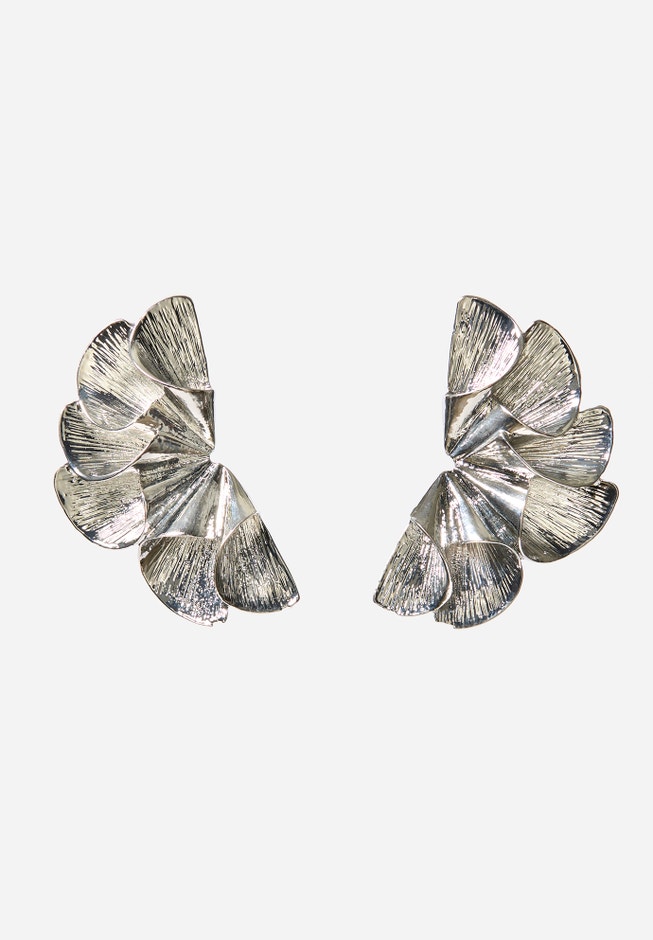 Silver Half Fan Earrings image number null