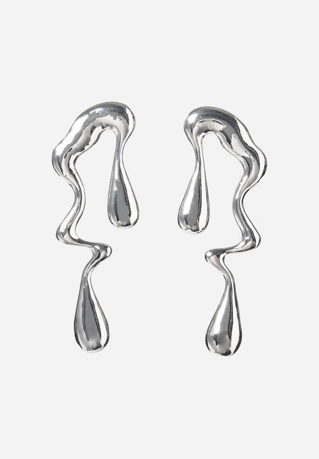 Metal Drop Earrings image number null