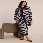  Intarsia Split Hem Cardigan image number null