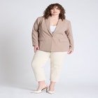 The Fluid Crepe Longline Blazer image number null