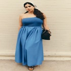 Sweater Bodice Poplin Dress image number null