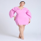 Dramatic Sleeve Poplin Mini Dress image number null