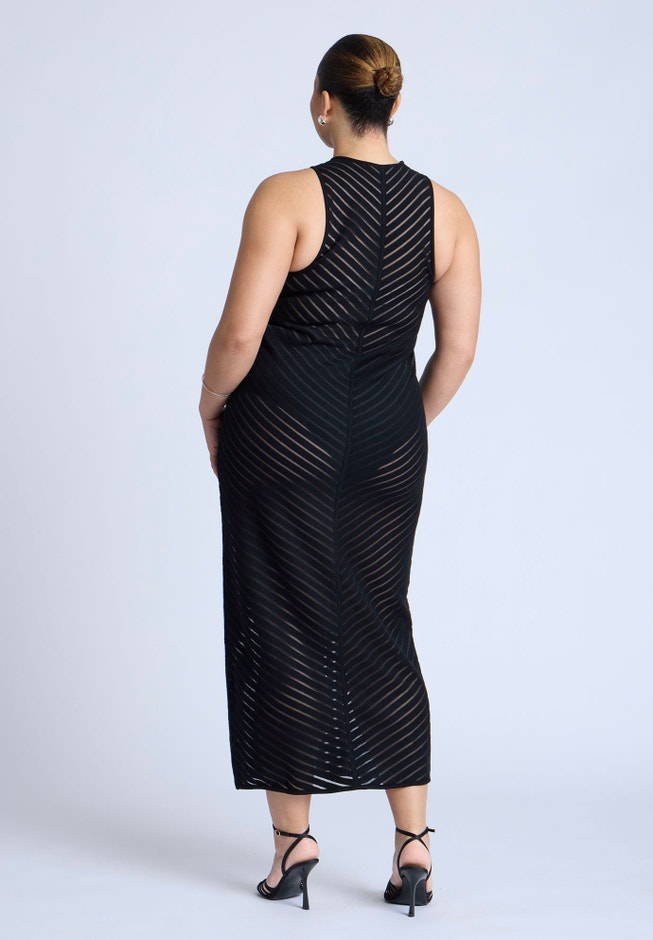 Cheveron Midi Dress | ELOQUII