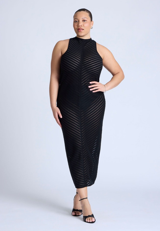 Cheveron Midi Dress image number null