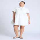 A-Line Denim Mini Dress image number null